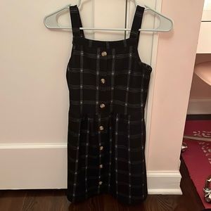 BLACK FLANEL DRESS